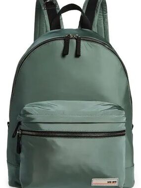 Women’s Sage Green Nylon Backpack - Minimal Everyday Pack